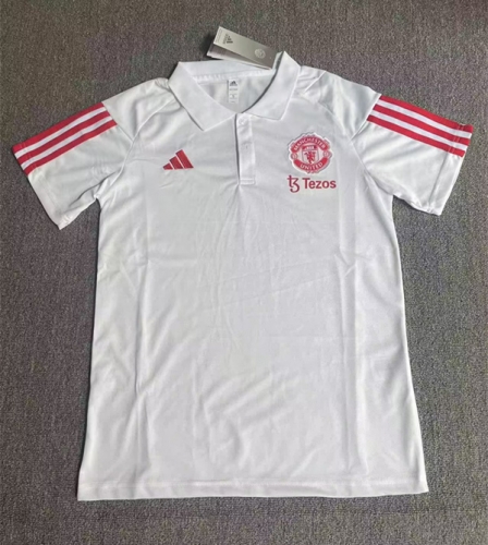 2023/24 Manchester United White Polo Shirts-BY