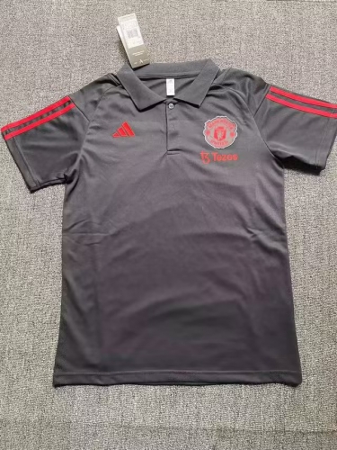 2023/24 Manchester United Gray Polo Shirts-BY