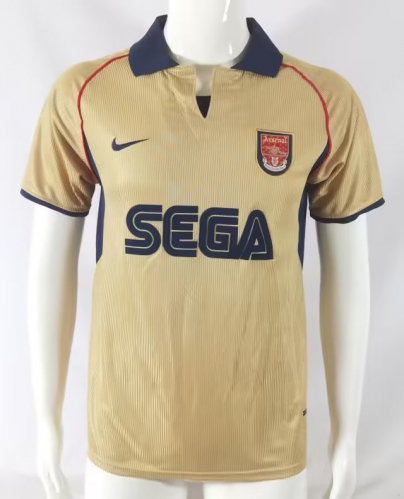 01-02  Retro Version Arsenal Away Yellow Thailand Soccer Jersey AAA-503/811