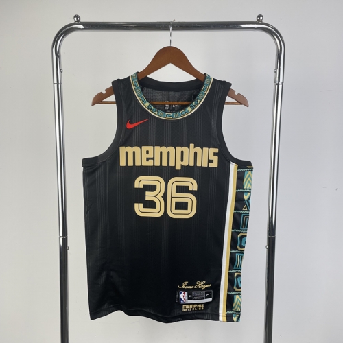 2023 Season Memphis Grizzlies NBA Black #36 Jersey-311