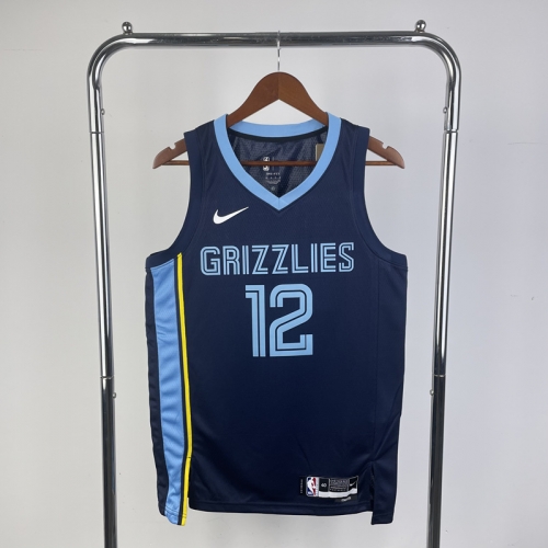 2023 Season Memphis Grizzlies NBA Away Blue #12 Jersey-311