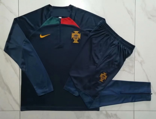 2023/24 Portugal Royal Blue Thailand Tracksuit Uniform-815