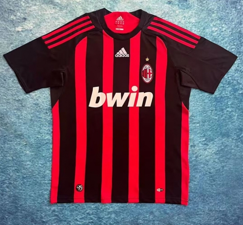 08-09 Retro Version AC Milan Home Red & Black Thailand Soccer Jersey AAA-601/503