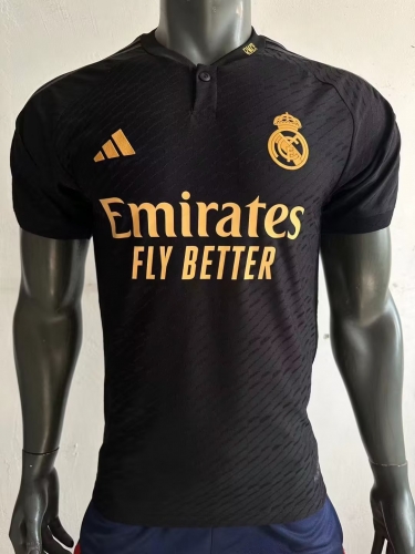 Player Version 2023-24 Real Madrid 2rd Away Black Thailand Soccer Jersey AAA-703