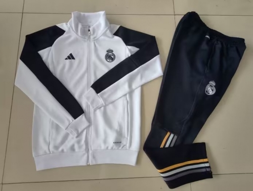 2023/24 Real Madrid White Thailand Jacket Uniform-GDP