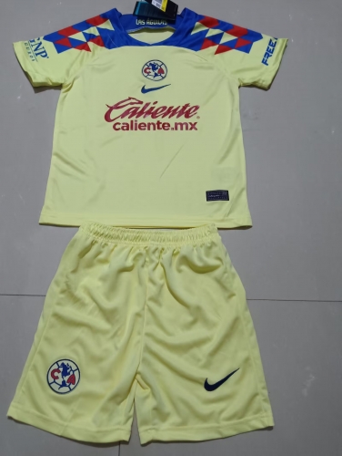 Kids 2023/24 Club American Home Yellow Kids/Youth Soccer Uniform-123/507