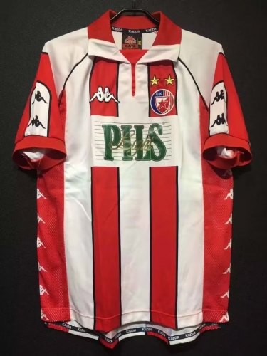 1999-01 Retro Version Red Star Football Club Red & White Thailand Soccer Jersey AAA-2011
