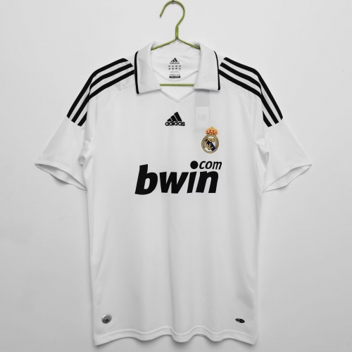 08-09 Retro Version Real Madrid Home White Thailand Soccer Jersey AAA-710/811