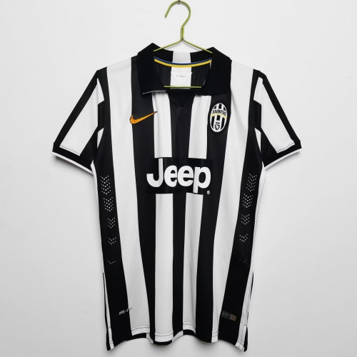 14-15  Retro Version Juventus Home Black & White Thailand Soccer Jersey AAA-811/710/503