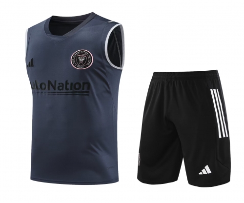 2023/24  Inter Miami CF Dark Gray Thailand Soccer Training Uniform-418