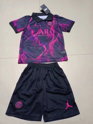 Kids 2023/24 Paris SG Black & Blue Training Kids/Youth Soccer Uniform-507