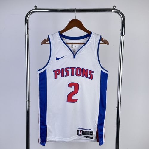 2023 Season NBA Detroit Pistons White #2 Jersey-311