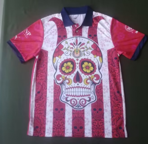 Special Version Deportivo Guadalajara Red & White Thailand Soccer Jersey AAA-912