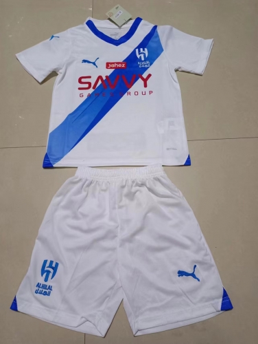 Kids 2023/24 Al-Hilal Saudi Away White Kids/Youth Soccer Uniform-2149/A/507