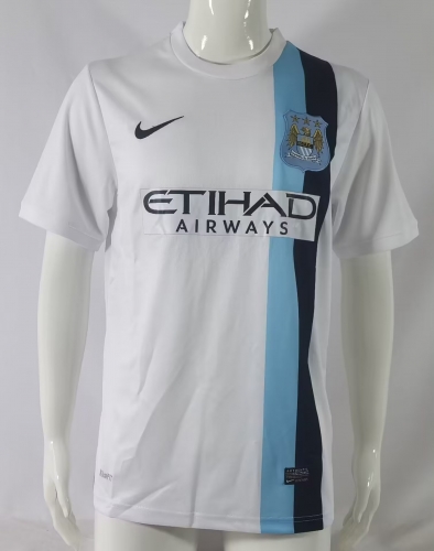 13-14 Manchester City 2nd Away White Thailand soccer jersey AAA-503