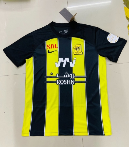 New Adv 2023/24 Al-Ittihad Home Yellow Thailand Soccer Jersey AAA-PF