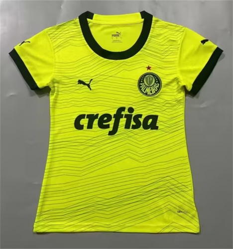 2023/24 Palmeiras 2nd Away Yellow Thailand Female Soccer Jersey AAA-908/JJ