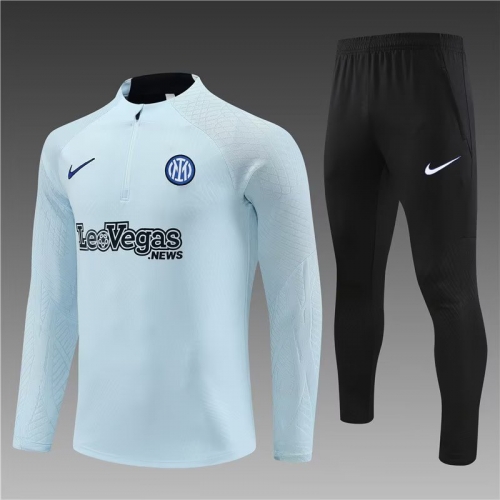 Player Version 2023/24 Inter Milan Light Gray Thailand Soccer Tracksuit Uniform-801
