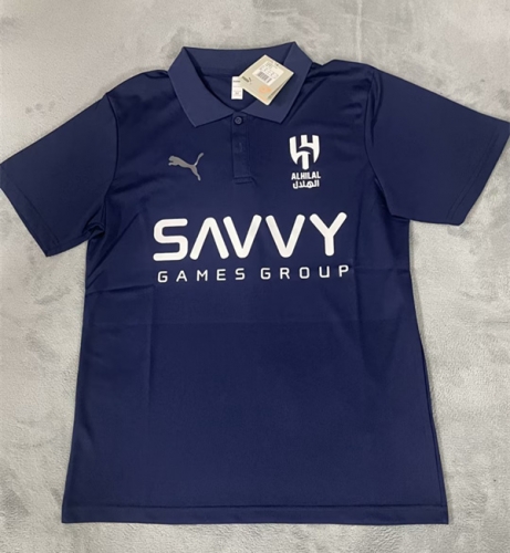 2023/24 Al-Hilal Saudi Royal Blue Thailand Soccer Polo Shirts-MY/BY