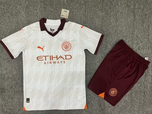 2023/24 Manchester City White Soccer Uniform-36/302