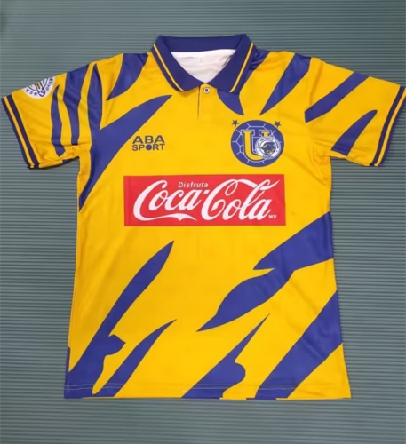 96-97 Retro Version Tigre UANL Home Yellow Thailand Soccer Jersey AAA-410/811