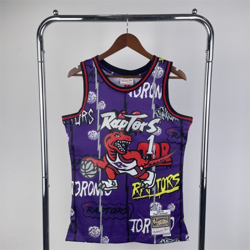 MN Hot Press SW 98-99 Retro NBA Toronto Raptors Purple #1 Jersey-311