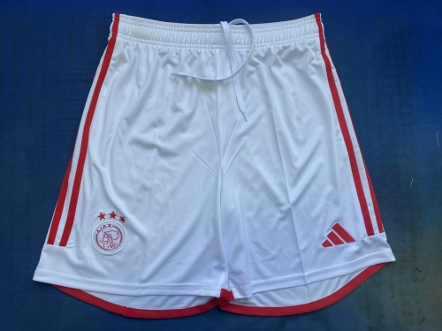 2023/24 Ajax Home White Thailand Soccer Shorts-315/703