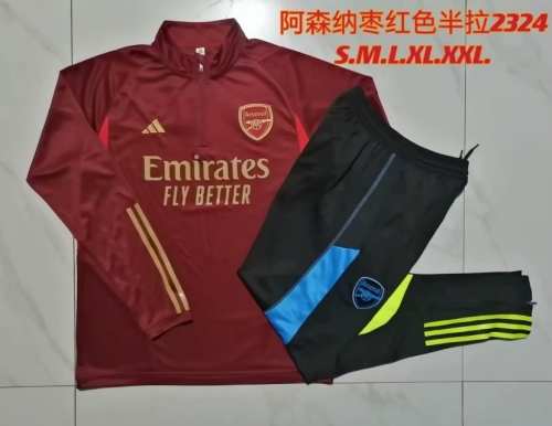2023/24 Arsenal Maroon Soccer Tracksuit Uniform-815