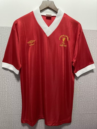 1981 Champion Finaly Retro Version Liverpool Home Red Thailand Soccer Jersey AAA-2011