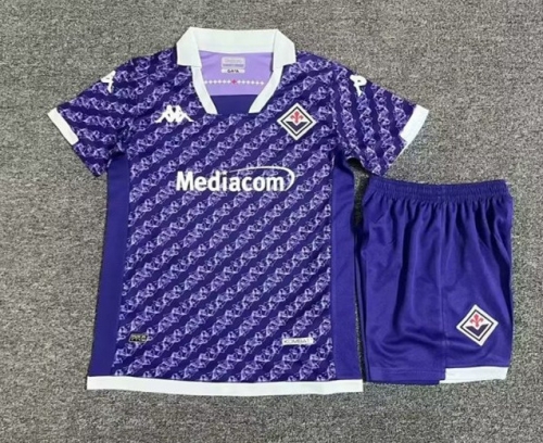 Kids 2023/24 ACF Fiorentina Home Purple Kids/Youth Thailand Soccer Jersey AAA-GT/2149