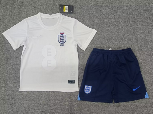 150th England White Soccer Uniform-A