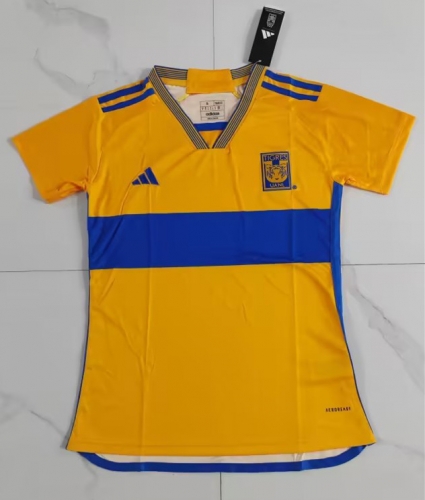 2023/24  Tigres UANL Home Yellow Female Thailand Soccer Jersey AAA-311/319