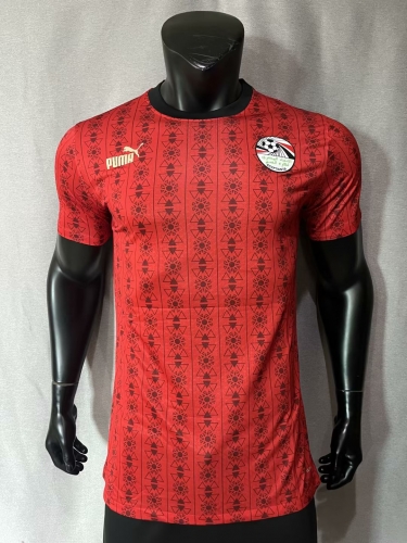 Player Version 2023/24 Egypt Home Red Thailand Soccer Jersey AAA-308