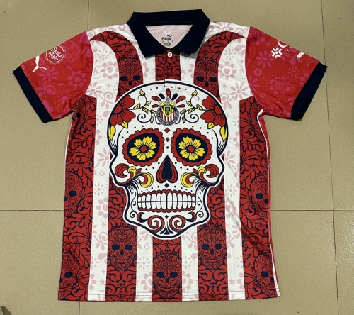 Special Version Deportivo Guadalajara Red & White Thailand Soccer Jersey AAA-07