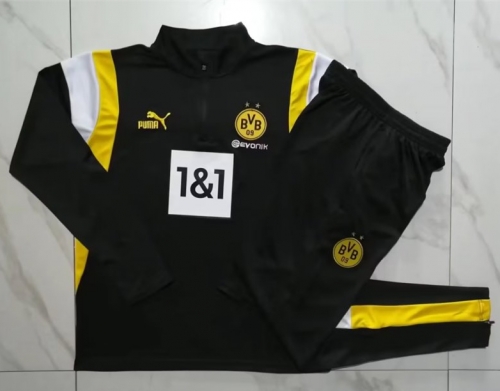 2023/24 Borussia Dortmund Black Soccer Tracksuit Uniform-815