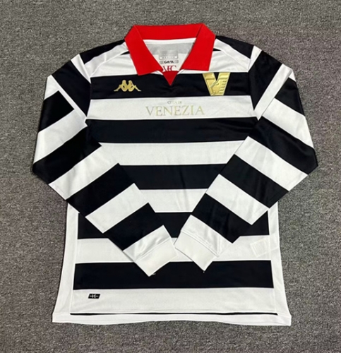 2023/24 Venezia Black& White Thailand LS Soccer Jersey AAA-709/1040