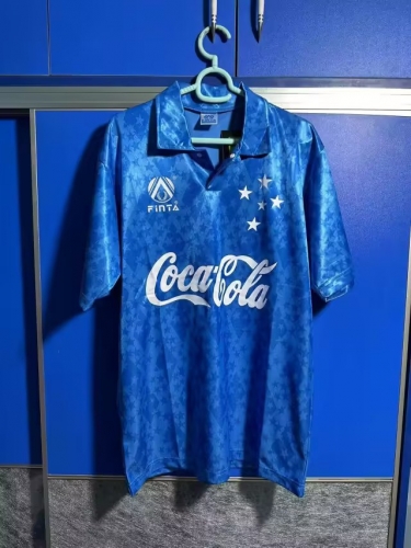 1993 Retro Version Cruzeiro EC Blue Thailand Soccer Jersey AAA-2011