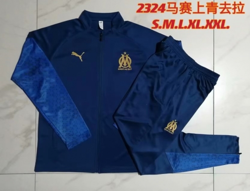 2023/24Olympique Marseille Royal Blue Jacket Uniform-815