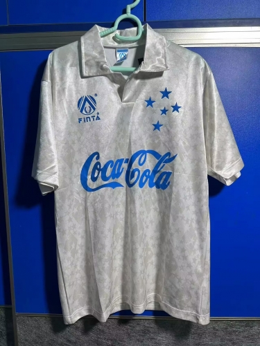 1993 Retro Version Cruzeiro EC Away White Thailand Soccer Jersey AAA-2011