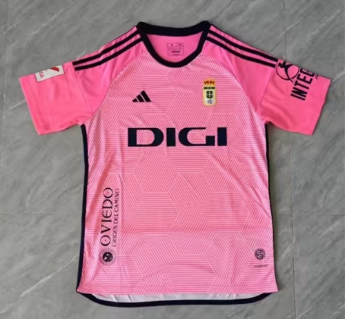 2023/24 Real Oviedo Away Pink Thailand Soccer Jersey AAA-301