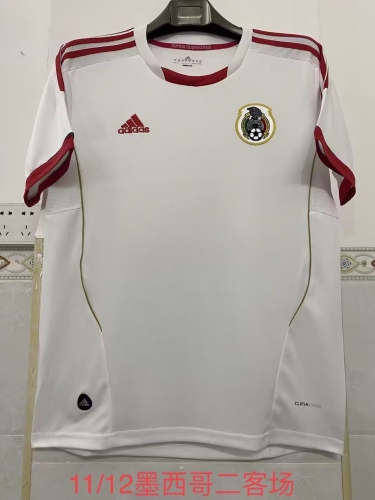 11-12 Retro Version Mexico 2nd Away White Thailand Soccer Jersey AAA-2041