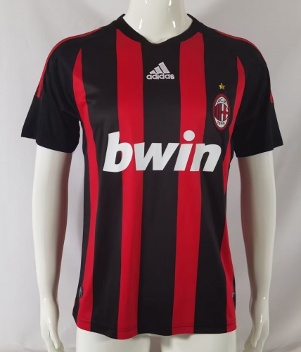 08-09 Retro Version AC Milan Home Red & Black Thailand Soccer Jersey AAA-503/601/811