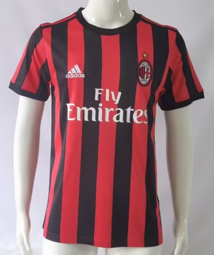 17-18 Retro Version AC Milan Home Red & Black Thailand Soccer Jersey AAA-503