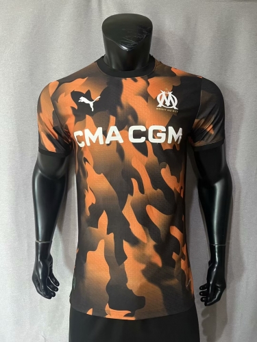 Player Version 2023/24 Olympique de Marseille Orange & Black Thailand Soccer Jersey AAA-2100/MY/308