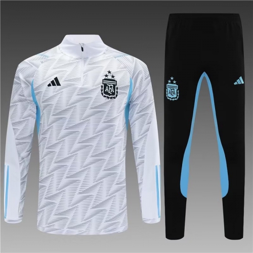 2023/24 Argentina White Thailand Soccer Tracksuit Uniform-801/815