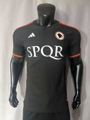 Player Version 2023/24 Roma 2nd Away Black Thailand Soccer Jersey AAA-308/703