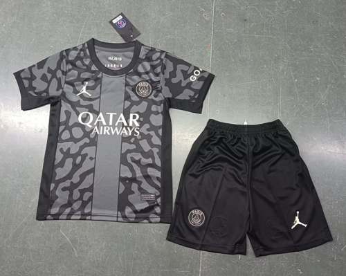 kids 2023/24 Paris SG 2nd Away Gray Kids/Youth Soccer Uniform-507/123