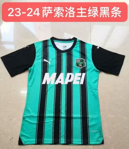 2023/24 US Sassuolo Calcio Home Black & Green Thailand Soccer Jersey AAA-709