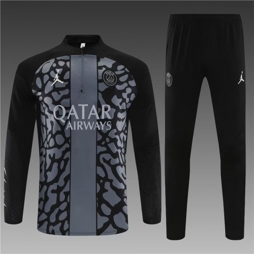 2023/24 Paris SG Black & Gray Thailand Soccer Uniform-801