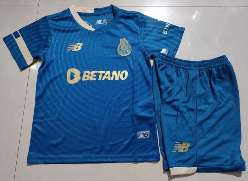 Kids 2023/24 Porto 2nd Away Blue Kids/Youth Soccer Uniform-507